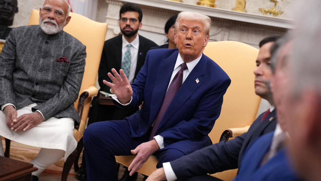 Donald Trump et Narendra Modi à la Maison Blanche le 13 février 2025.