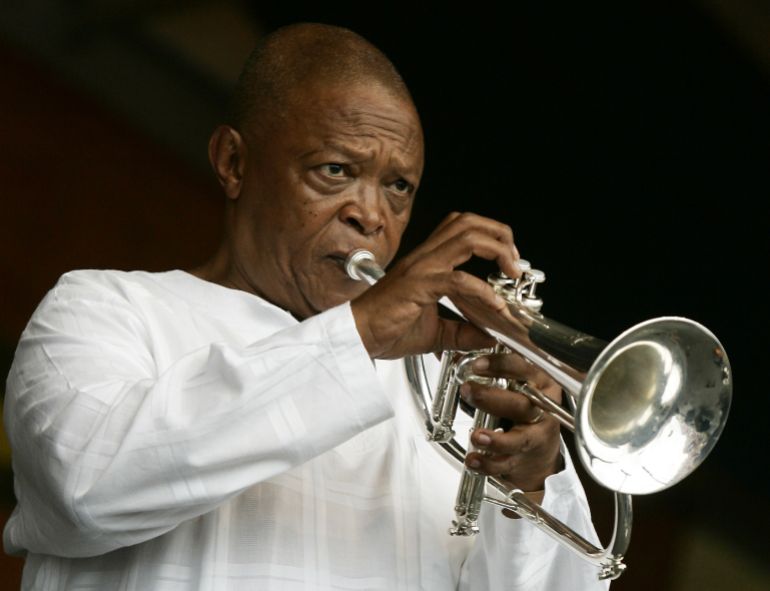 Le musicien sud-africain Hugh Masekela en concert