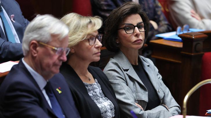 Rachida Dati et Michel Barnier photographiés à l’Assemblée au mois d’octobre.