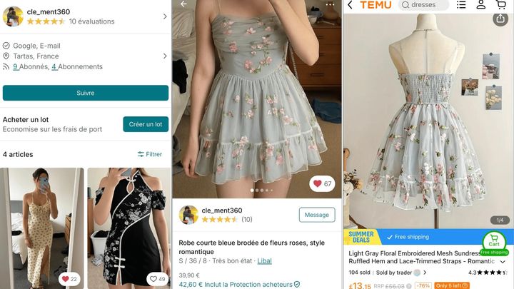 Des vêtements vendus comme s'ils étaient de seconde main alors qu'ils sont neufs grâce à l'utilisation de l'intelligence artificielle (CAPTURE D'ECRAN)