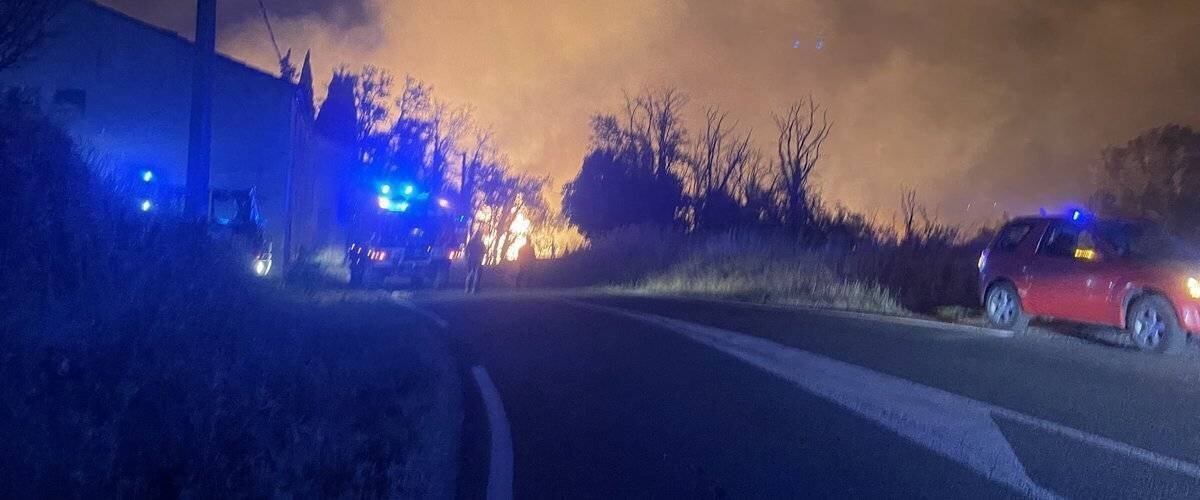Incendie dans l'Aude au village de Saint-Laurent-de-la-Cabrerisse