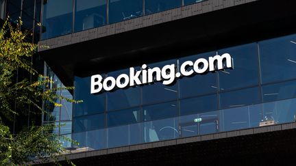 Le siège social de Booking.com à Amsterdam aux Pays-Bas le 16 octobre 2024 (DYLAN NIEUWLAND / ANP MAG via AFP)