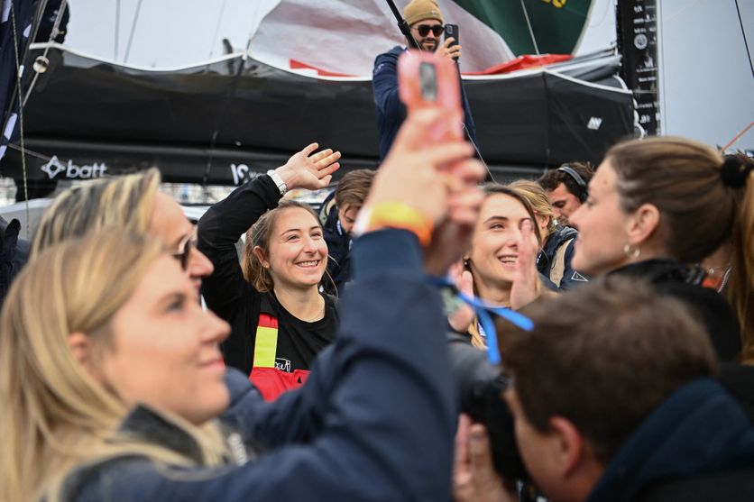 Violette Dorange avant son départ pour le Vendée Globe, aux Sables-d’Olonne, le 10 novembre 2024.