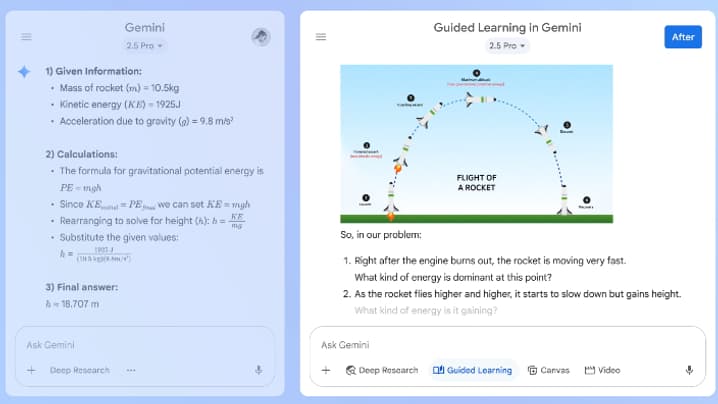 Le guide d'apprentissage de Gemini encourage les utilisateurs à participer.