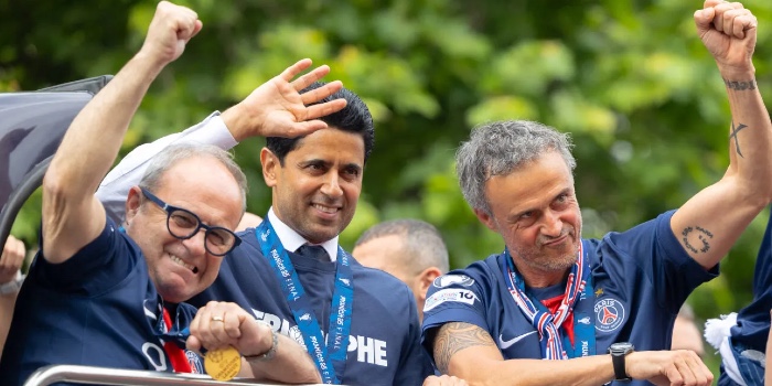 Luis Enrique et Nasser Al-Khelaïfi