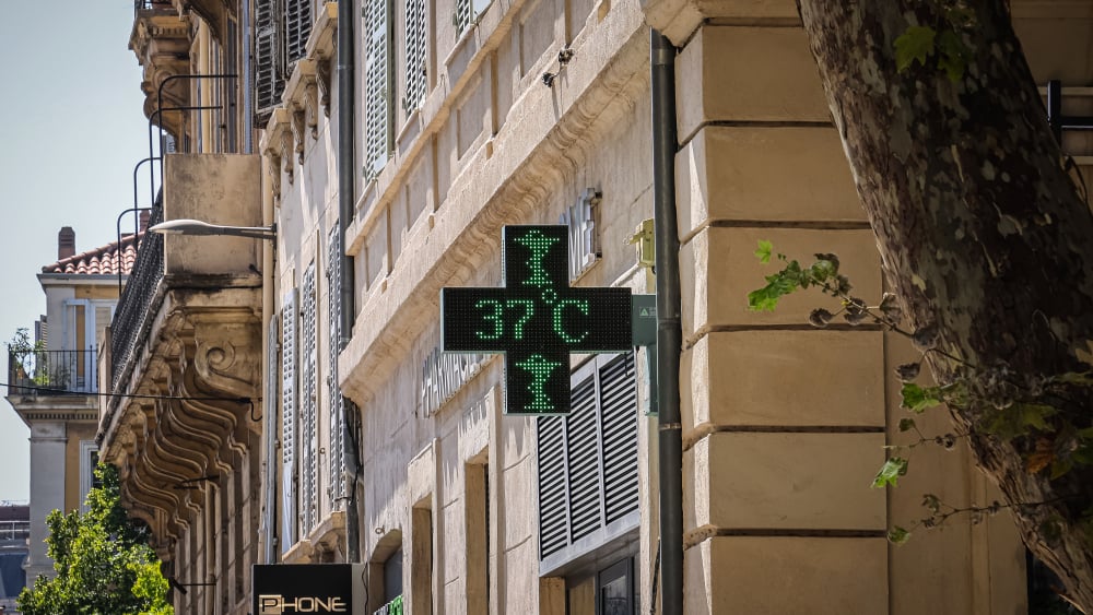 Illustration de la canicule en centre-ville