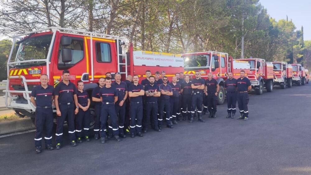 Renforts de sapeurs-pompiers dans le Sud de la France