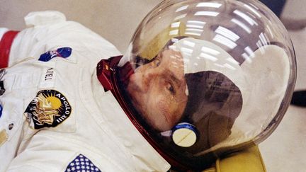 Le commandant de la mission Apollo 13, Jim Lovell, en Floride, aux Etats-Unis, le 11 avril 1970.