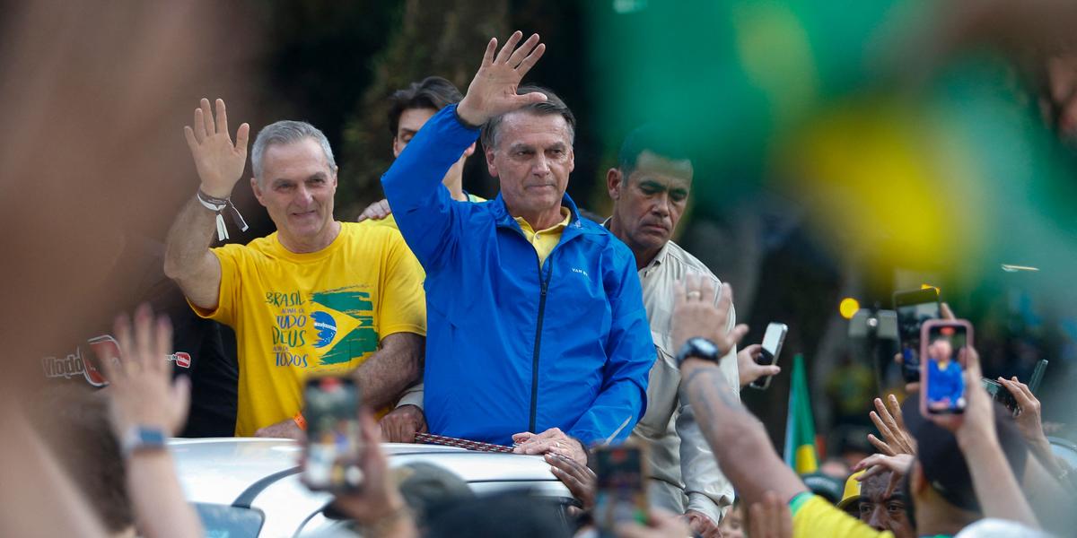 Jair Bolsonaro lors d'un rassemblement