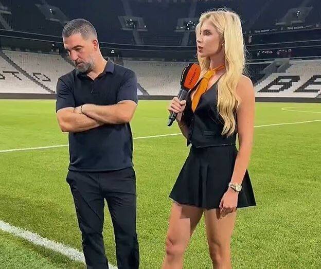 Capture d’écran de l’interview où Arda Turan détourne le regard