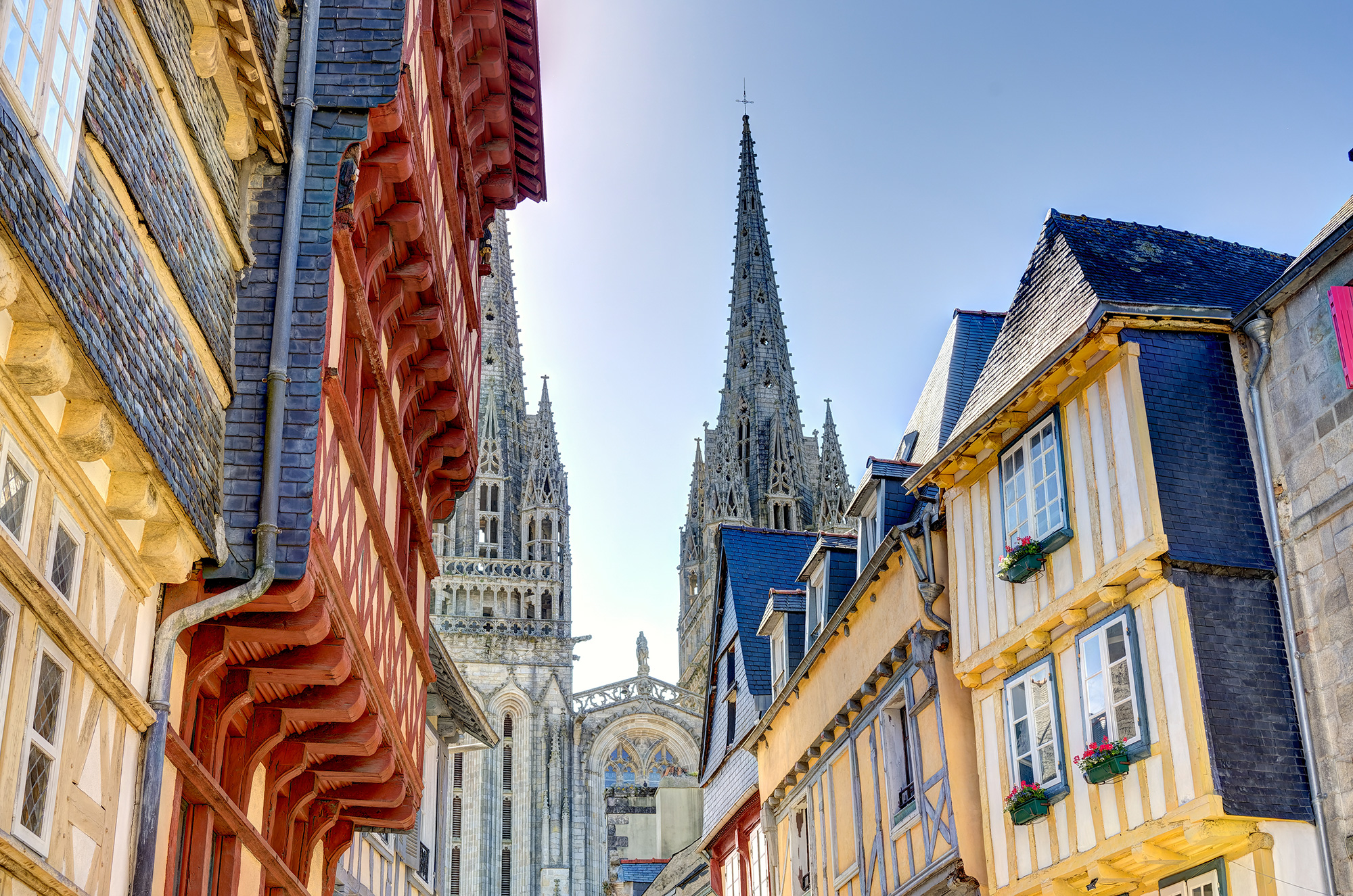 Les rues médiévales de Quimper, capitale de la Cornouaille