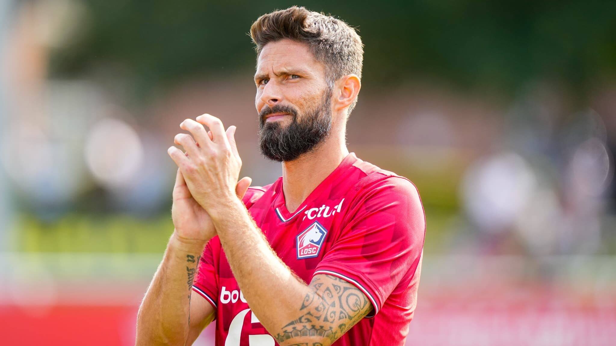 Olivier Giroud lors d'un match de Ligue 1