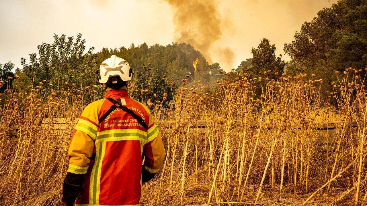 Incendie près de l’Aude, sécurité civile en action