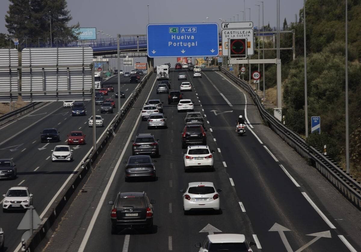 Bouchons sur l'A-49 près de Séville