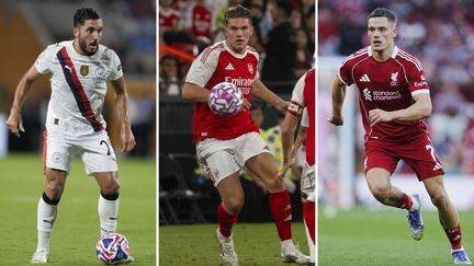 Rayan Cherki, Viktor Gyökeres et Florian Wirtz