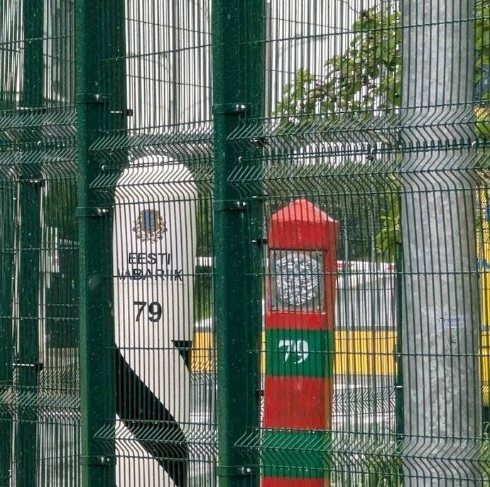 Bornes frontalières à Luhamaa, Estonie