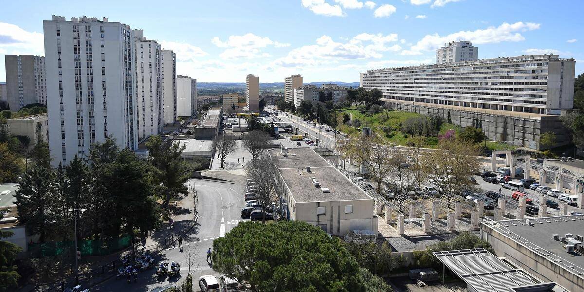 Vue générale d'une ville du sud de la France