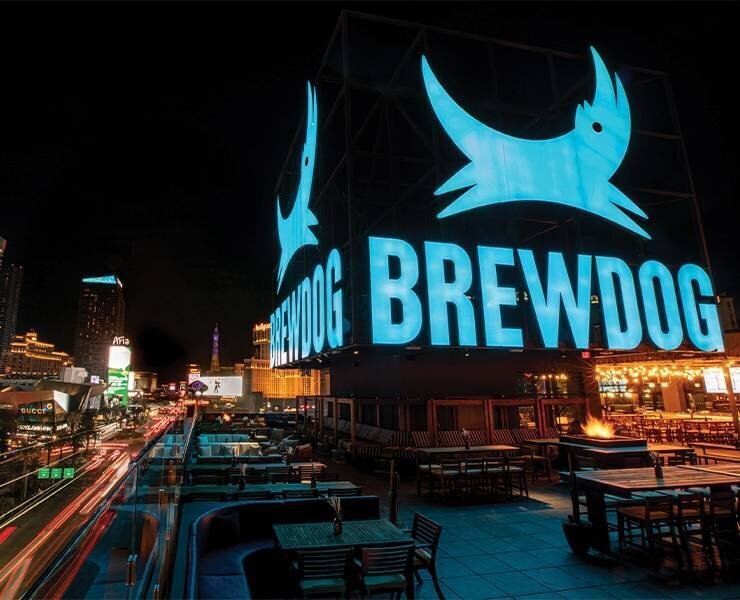 Bouteilles de Punk IPA dans un brewpub BrewDog