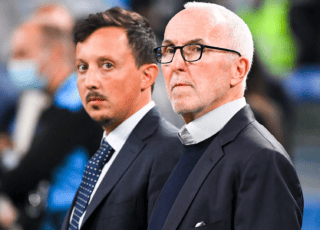 Dirigeants de l'OM lors d'une conférence