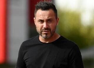 Roberto De Zerbi pendant le match