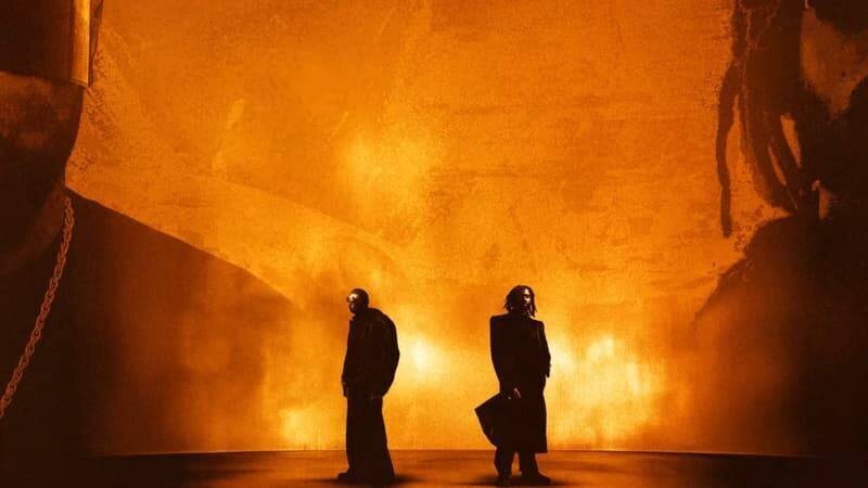 Gims et Damso en studio, jaquette du single