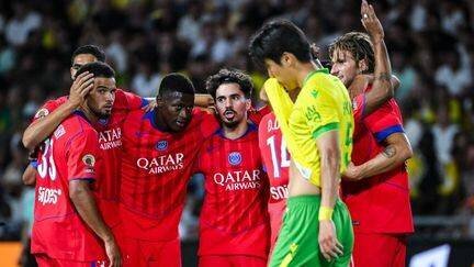 Vitinha célèbre l'ouverture du score face à Nantes