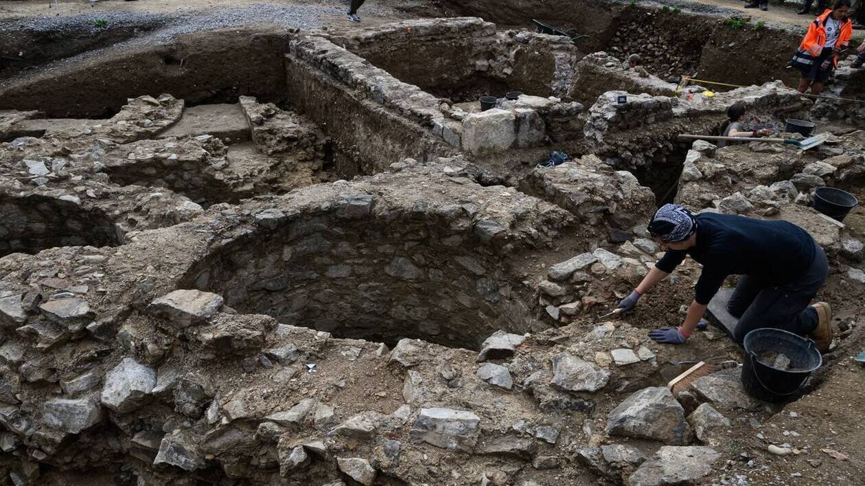 Vue du mausolée gallo-romain découvert à Saint-Romain-en-Gal