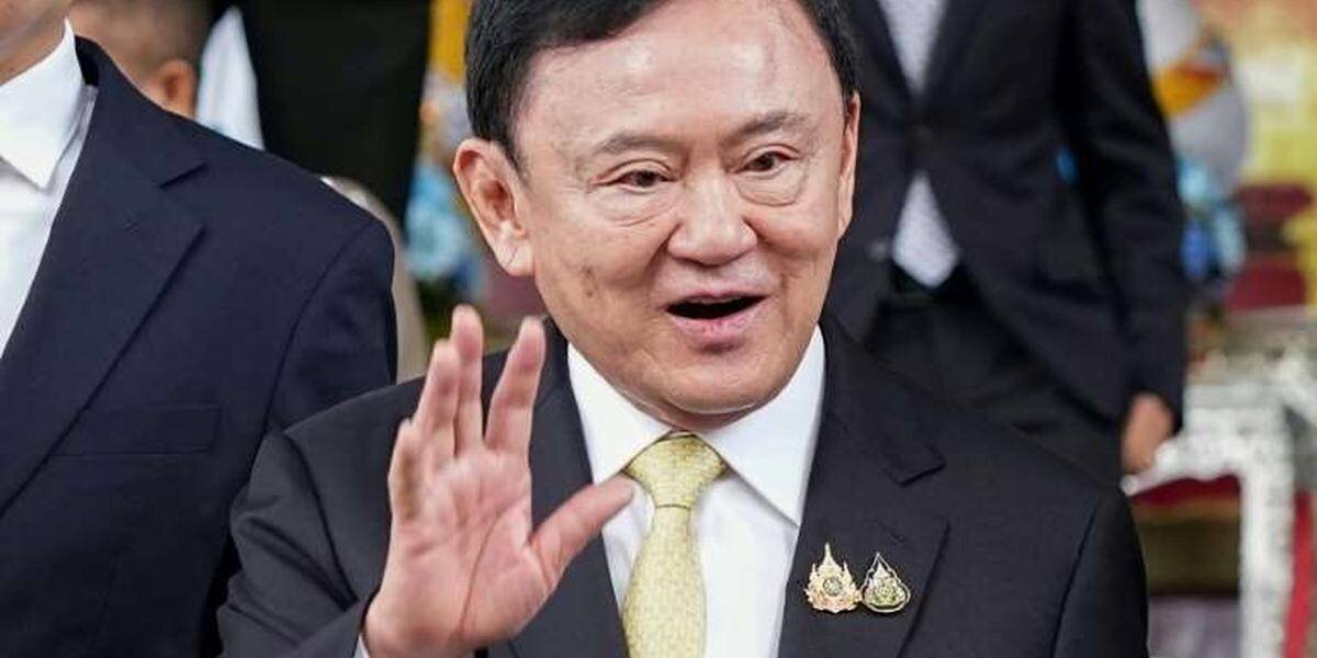 Thaksin Shinawatra lors d'un rassemblement
