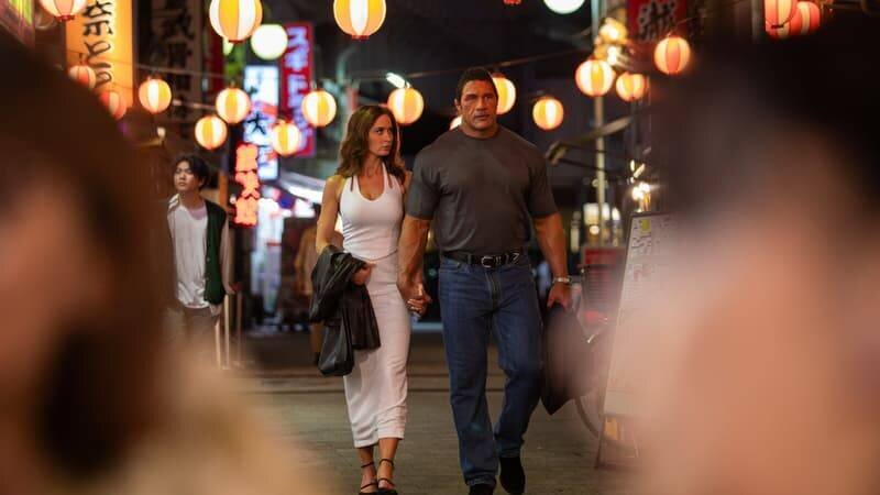 Dwayne Johnson et Emily Blunt dans Smashing Machine
