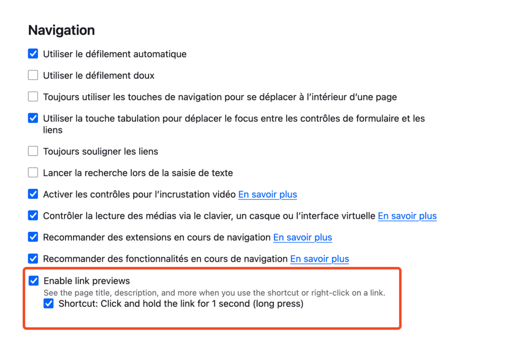Aperçu avec synthèse de page