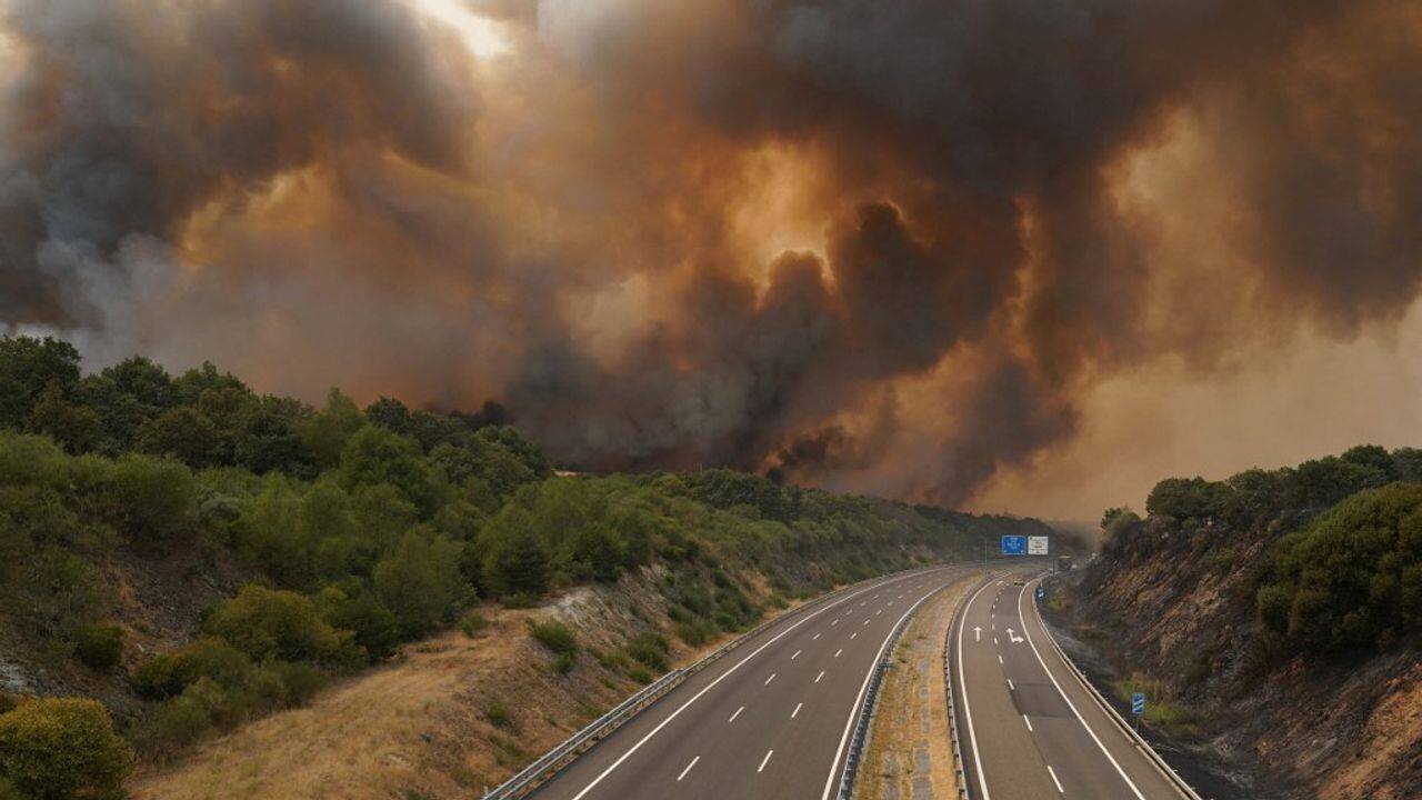 Incendies de forêt en Espagne pendant la canicule
