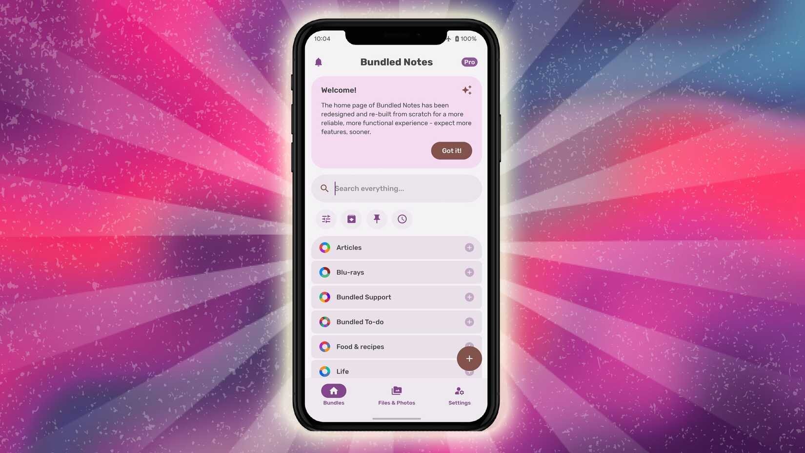 Capture d'écran de Bundled Notes
