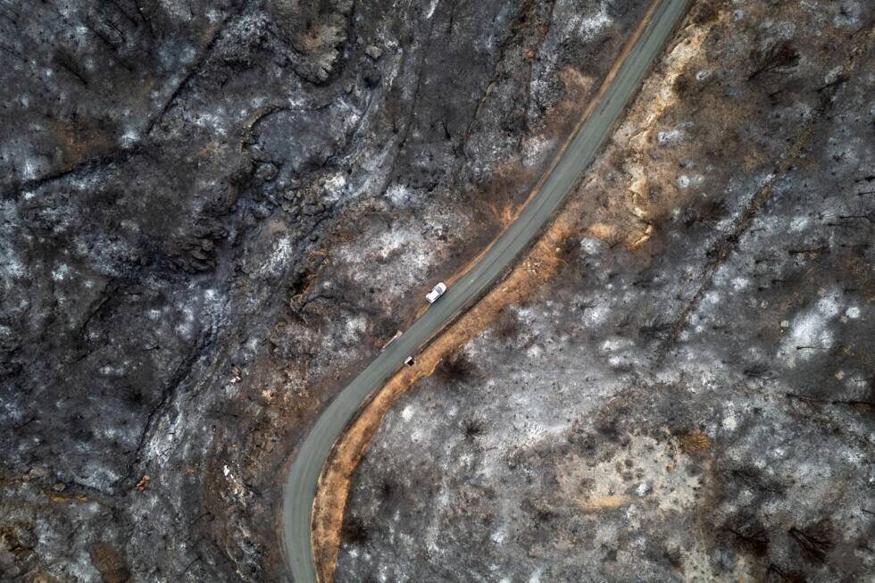 Paysage calciné à Jonquières Aude