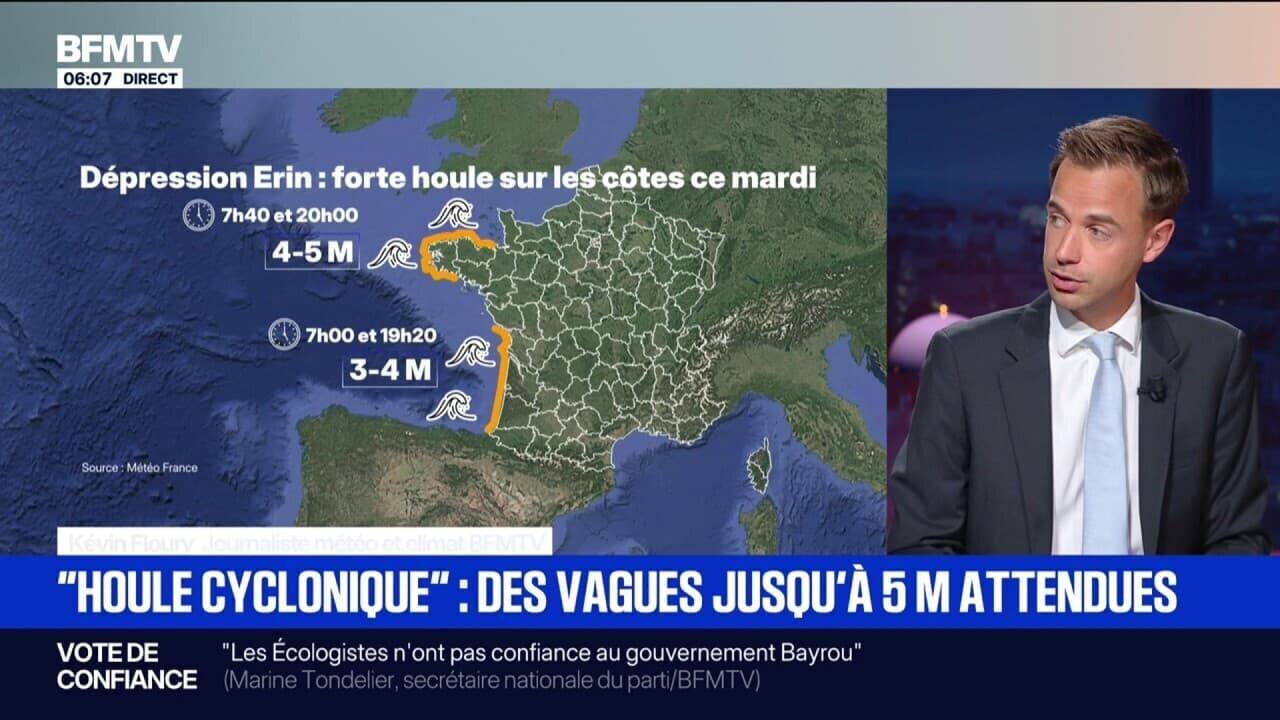 Vagues de plus de 5 mètres sur la côte ouest