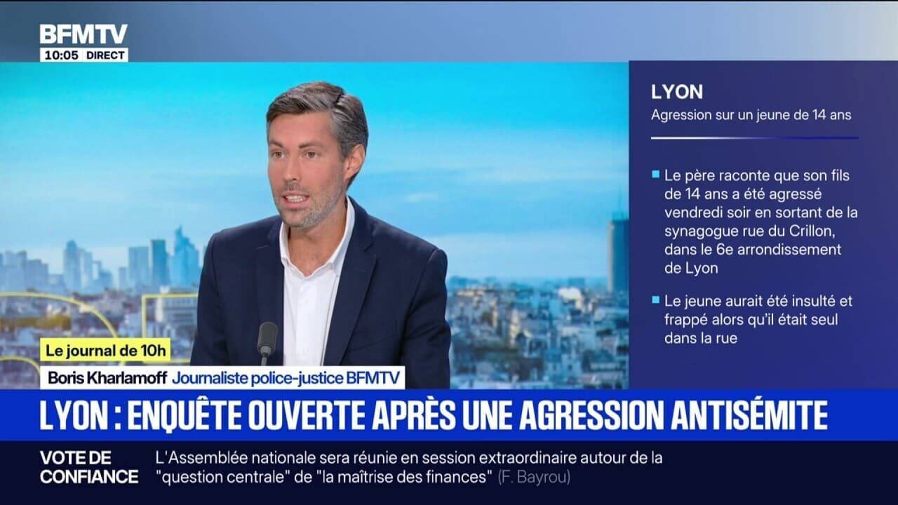 Photographie montrant Lyon après l'agression d'un adolescent juif