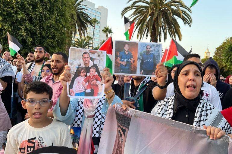 Manifestation à Casablanca en solidarité avec Gaza