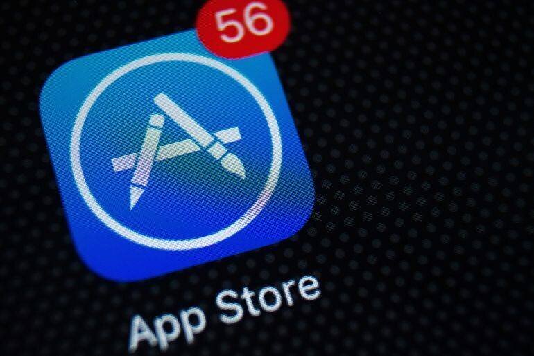 Icône de l'App Store sur écran d'iPhone