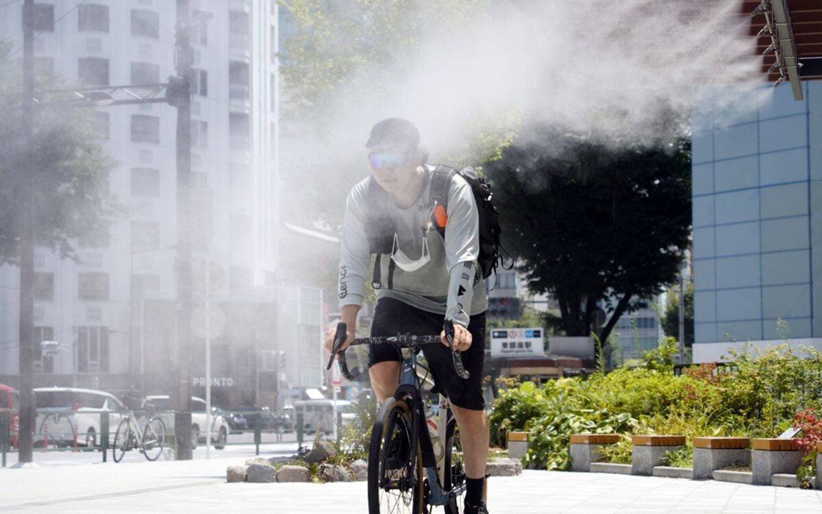 Vue urbaine de Tokyo durant une vague de chaleur