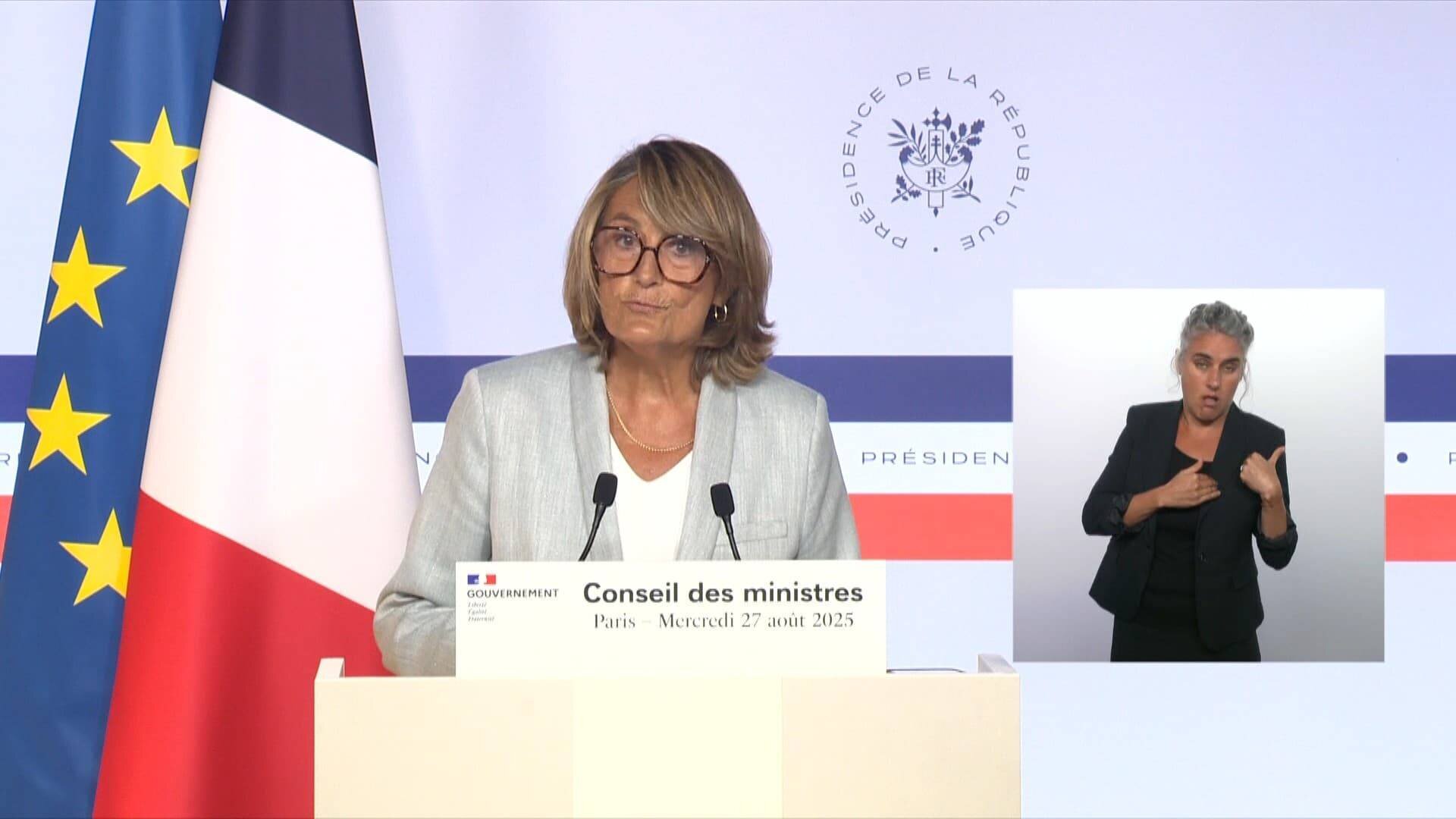 Sophie Primas annonçant les dates des municipales 2026