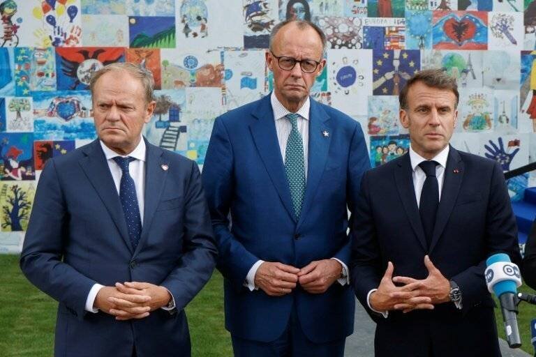 Macron, Merz et Tusk à Chisinau lors d'une visite