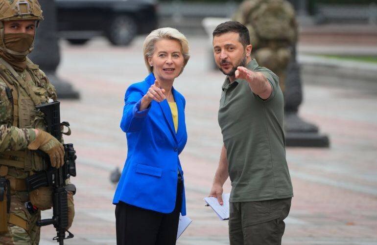 Volodymyr Zelenskyy avec Ursula von der Leyen
