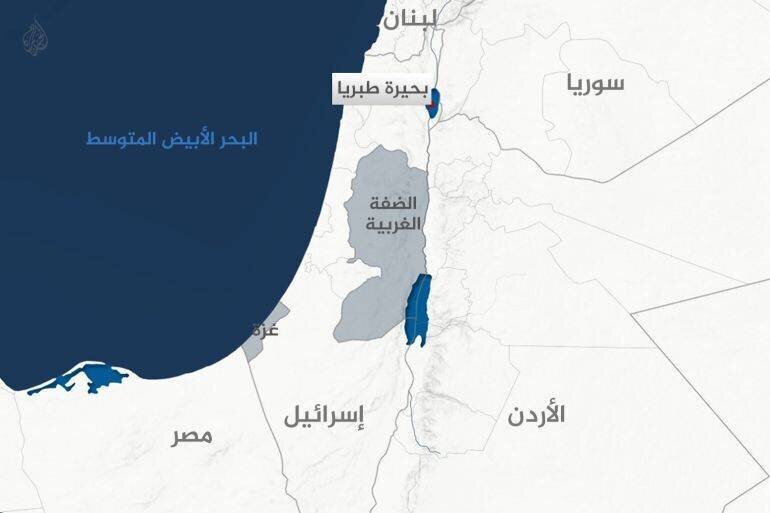 Carte du lac de Tibériade