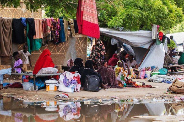 Familles déplacées fuyant l'État de Sennar, accueillies dans l'État de Kassala