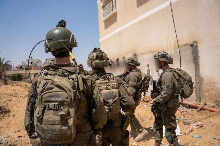 Soldats et matériels militaires - image diffusée par l'armée israélienne