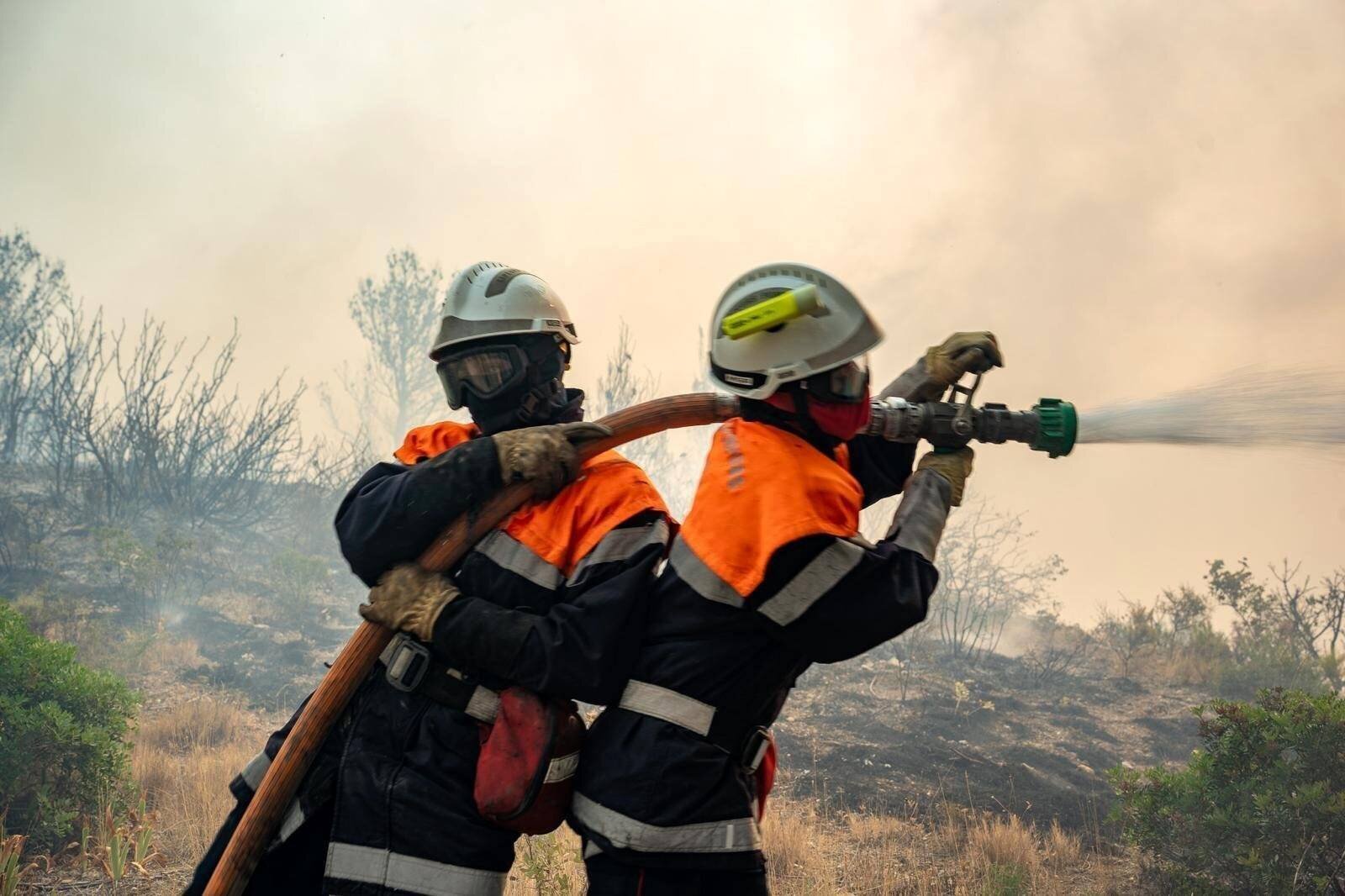 Vue aérienne du feu des Corbières