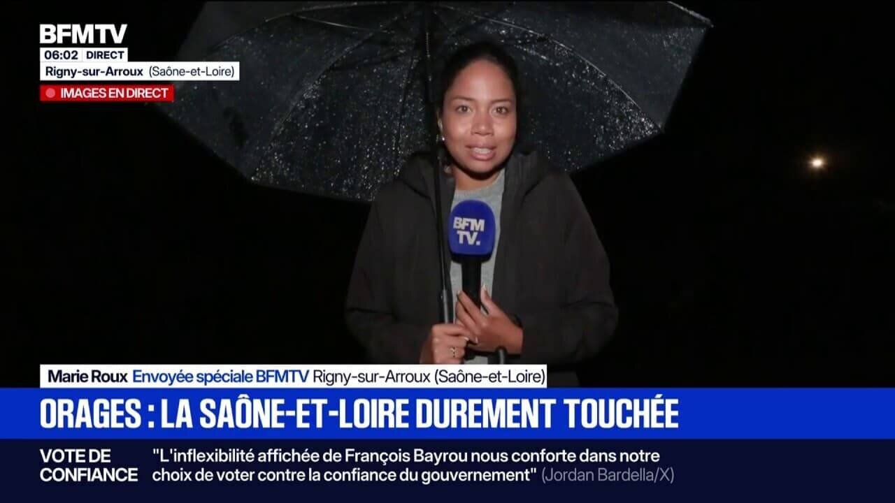 Orage violent sur la Saône-et-Loire en 2025
