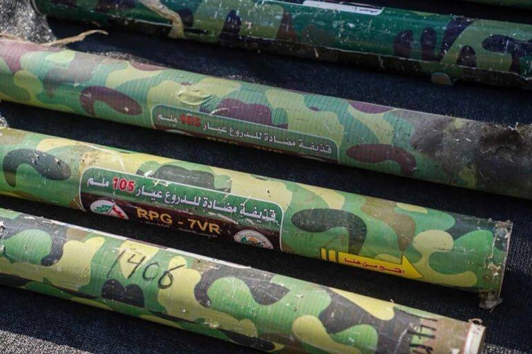 Munitions que l'unité affirme avoir récupérées