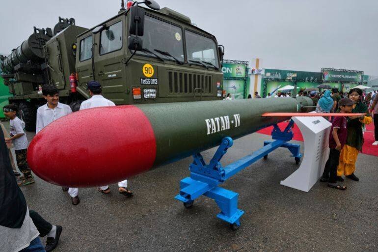 Exposition de défense au Pakistan : missile Hatf‑IV présenté