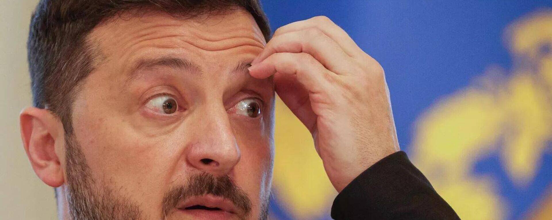 Volodymyr Zelensky lors d'une intervention