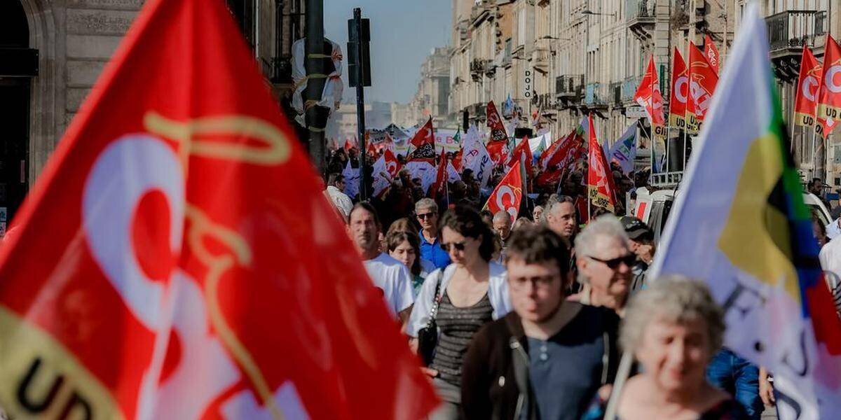 Affiche intersyndicale annonçant la mobilisation